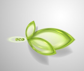 Green glass textured eco background vectors 09