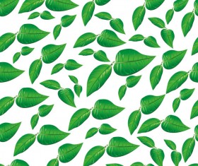 Green leaves seamless pattern vectors