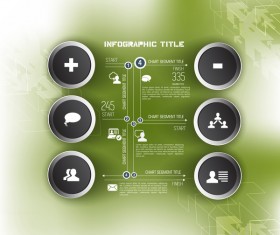 Green styles infographics creative vector 03