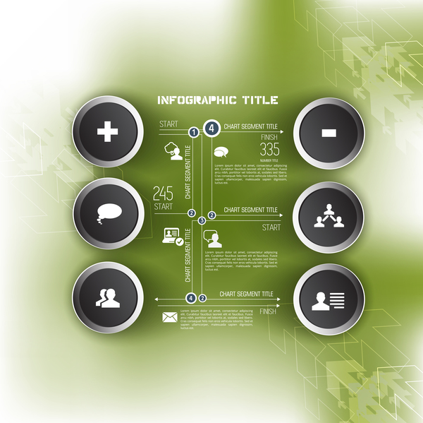 Green styles infographics creative vector 03