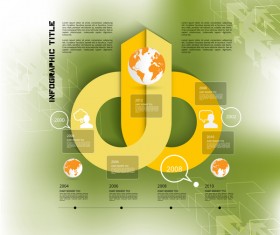 Green styles infographics creative vector 08
