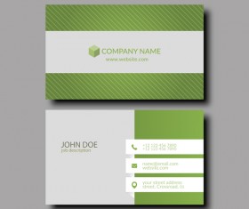 Green with white business card template vector