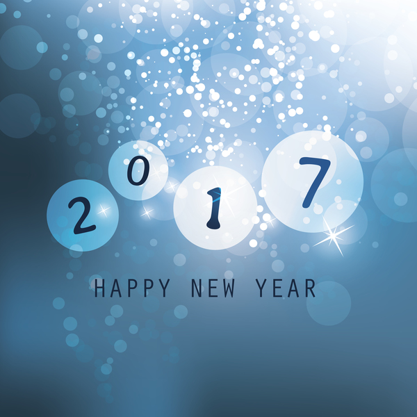 Halation 2017 new year background vector