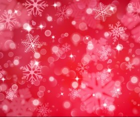 Halation red background with snowflake vector 03