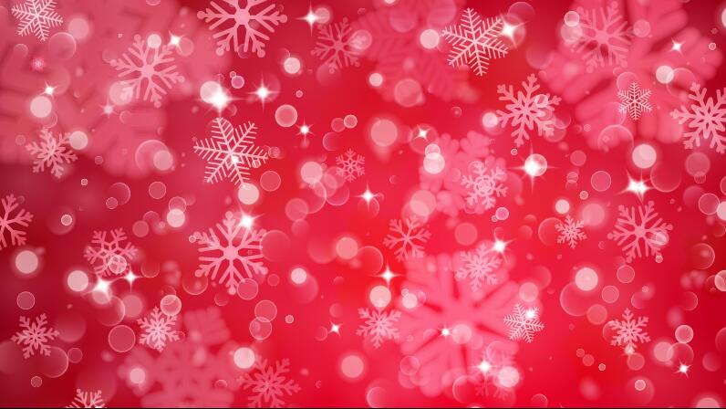 Halation red background with snowflake vector 03