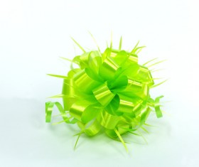 Hand-made green ribbon ribbon flower HD picture