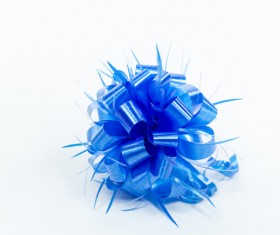 Handmade blue ribbon flower ribbon HD picture