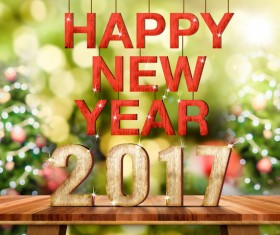 Happy New Year 2017 Stock Photo 02