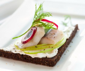 Herring food Stock Photo