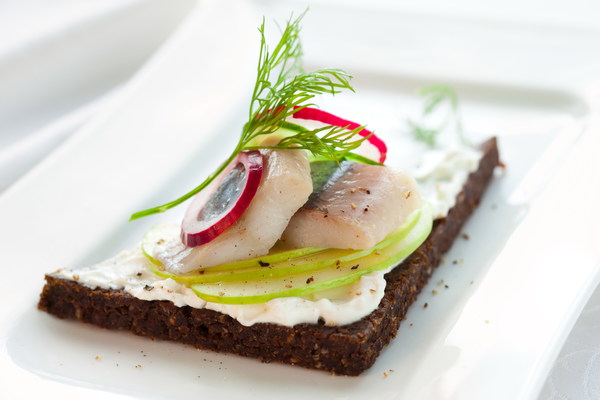 Herring food Stock Photo