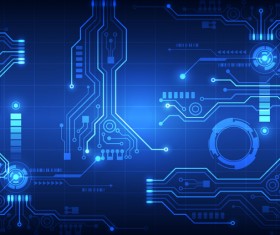 High tech background blue styles vector 01