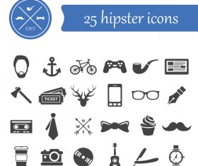 Hipster icons set