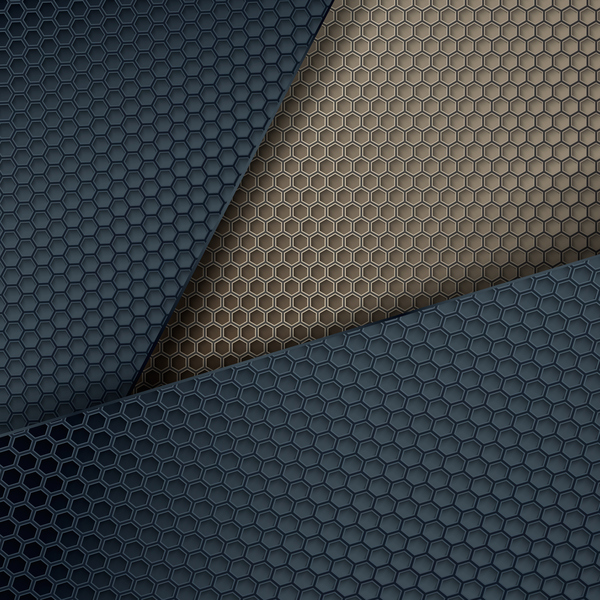 Honeycomb metallic material background vector 01