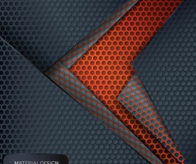 Honeycomb metallic material background vector 02