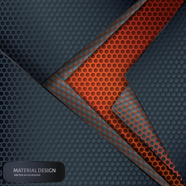 Honeycomb metallic material background vector 02