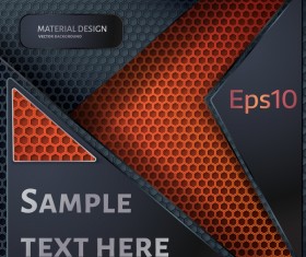 Honeycomb metallic material background vector 04