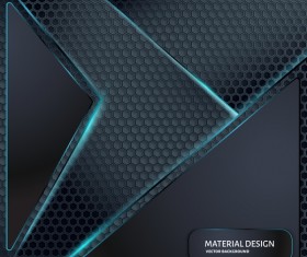 Honeycomb metallic material background vector 06