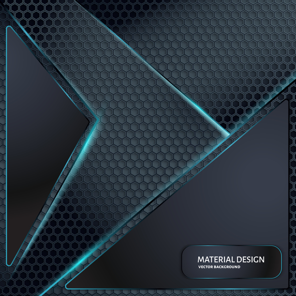 Honeycomb metallic material background vector 06