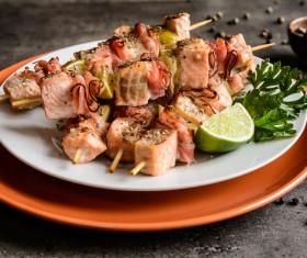 Kebabs lemon Stock Photo