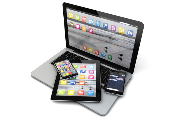 Laptop, smartphones and tablet Stock Photo 01
