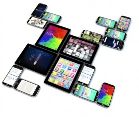 Laptop, smartphones and tablet Stock Photo 02