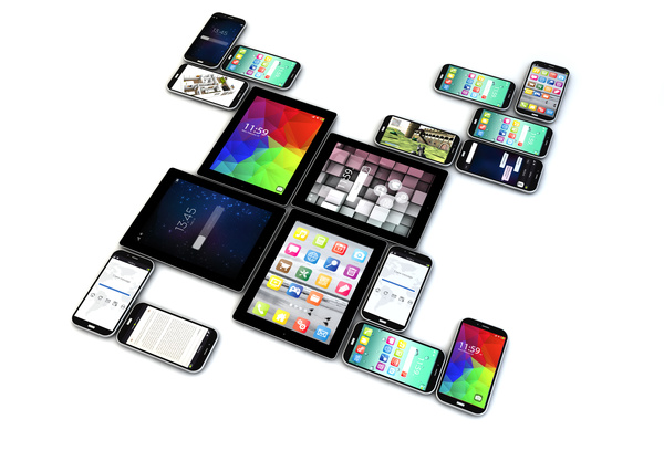 Laptop, smartphones and tablet Stock Photo 02