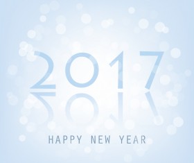 Light colored 2017 new year background vector 01