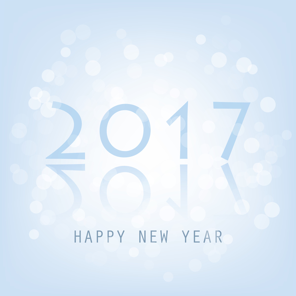Light colored 2017 new year background vector 01
