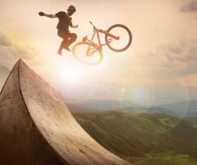 Limit the bike challenge Stock Photo