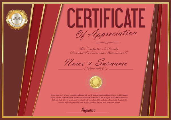 Luxury certificate template golden vector 02