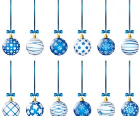 Luxury christmas ball decor icons