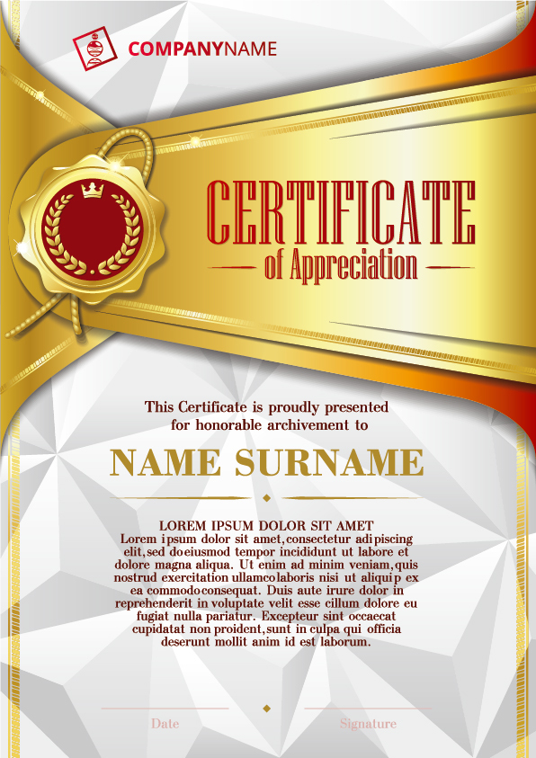 Luxury diploma and certificate template vector design 02