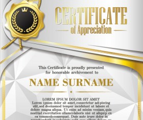 Luxury diploma and certificate template vector design 03