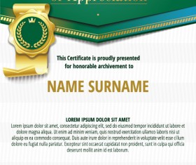 Luxury diploma and certificate template vector design 04