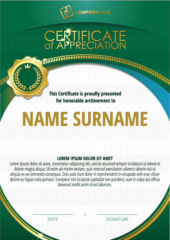 Luxury diploma and certificate template vector design 05