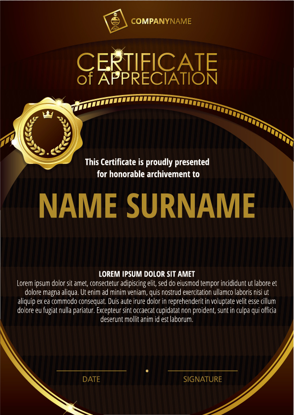 Luxury diploma and certificate template vector design 06