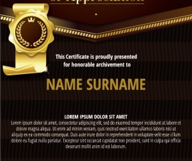 Luxury diploma and certificate template vector design 07