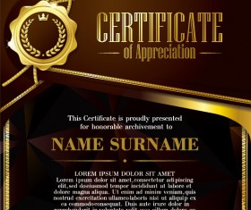 Luxury diploma and certificate template vector design 08