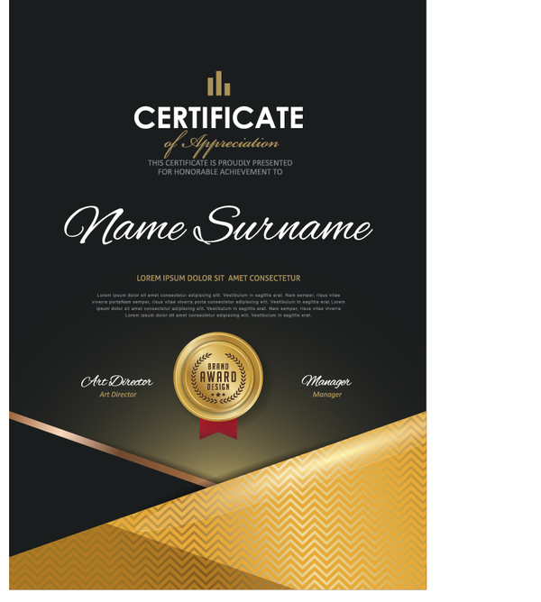Luxury diploma and certificate template vector design 10