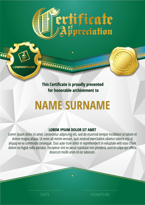 Luxury diploma and certificate template vector design 13