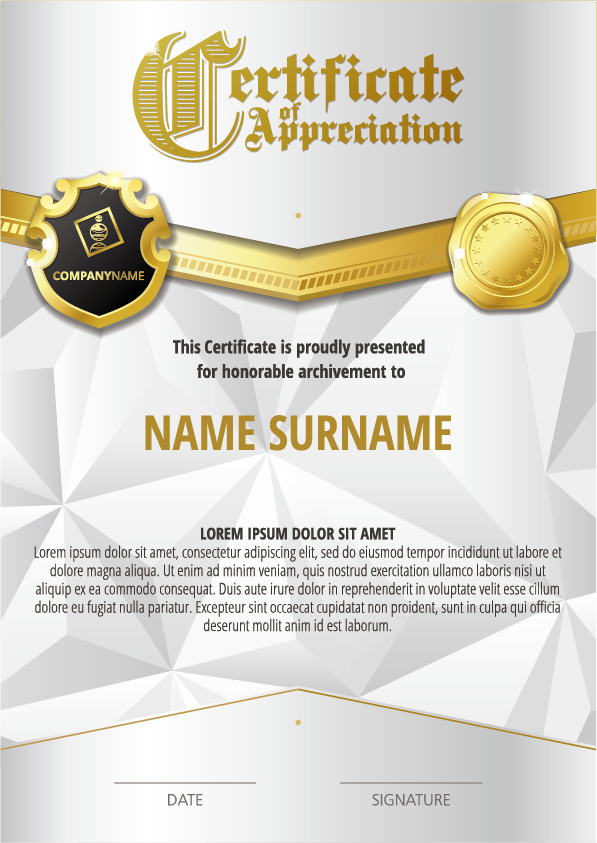 Luxury diploma and certificate template vector design 16