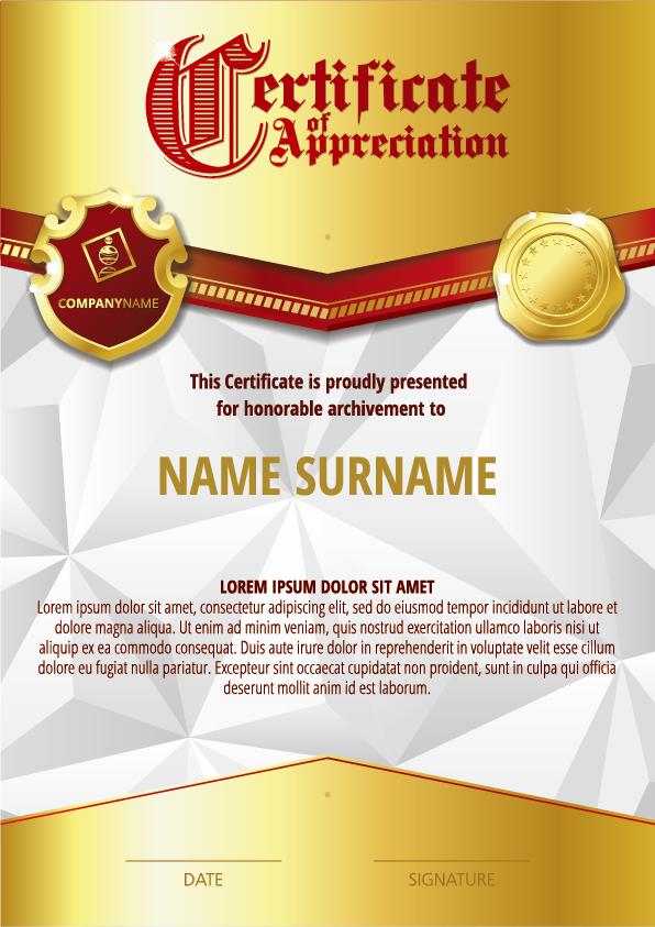 Luxury diploma and certificate template vector design 17
