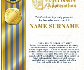 Luxury diploma and certificate template vector design 19