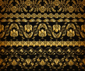 Luxury golden borders decor vector set 01