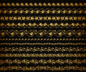 Luxury golden borders decor vector set 07