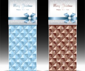 Merry christmas with happy new year vertical card vector 03