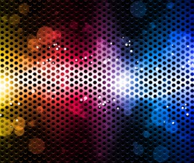 Metal with blur colored background vector