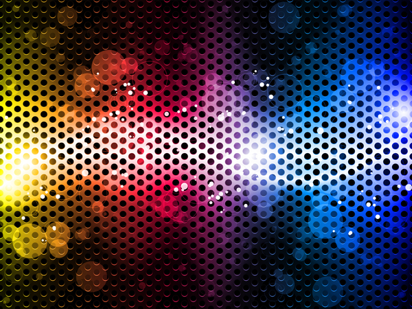 Metal with blur colored background vector