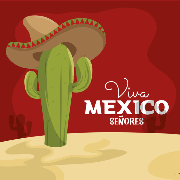 Mexico viva festival poster vector design 03