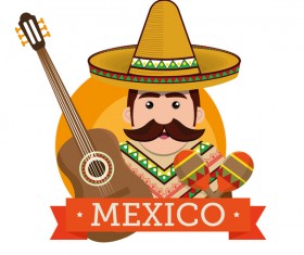 Mexico viva festival poster vector design 04